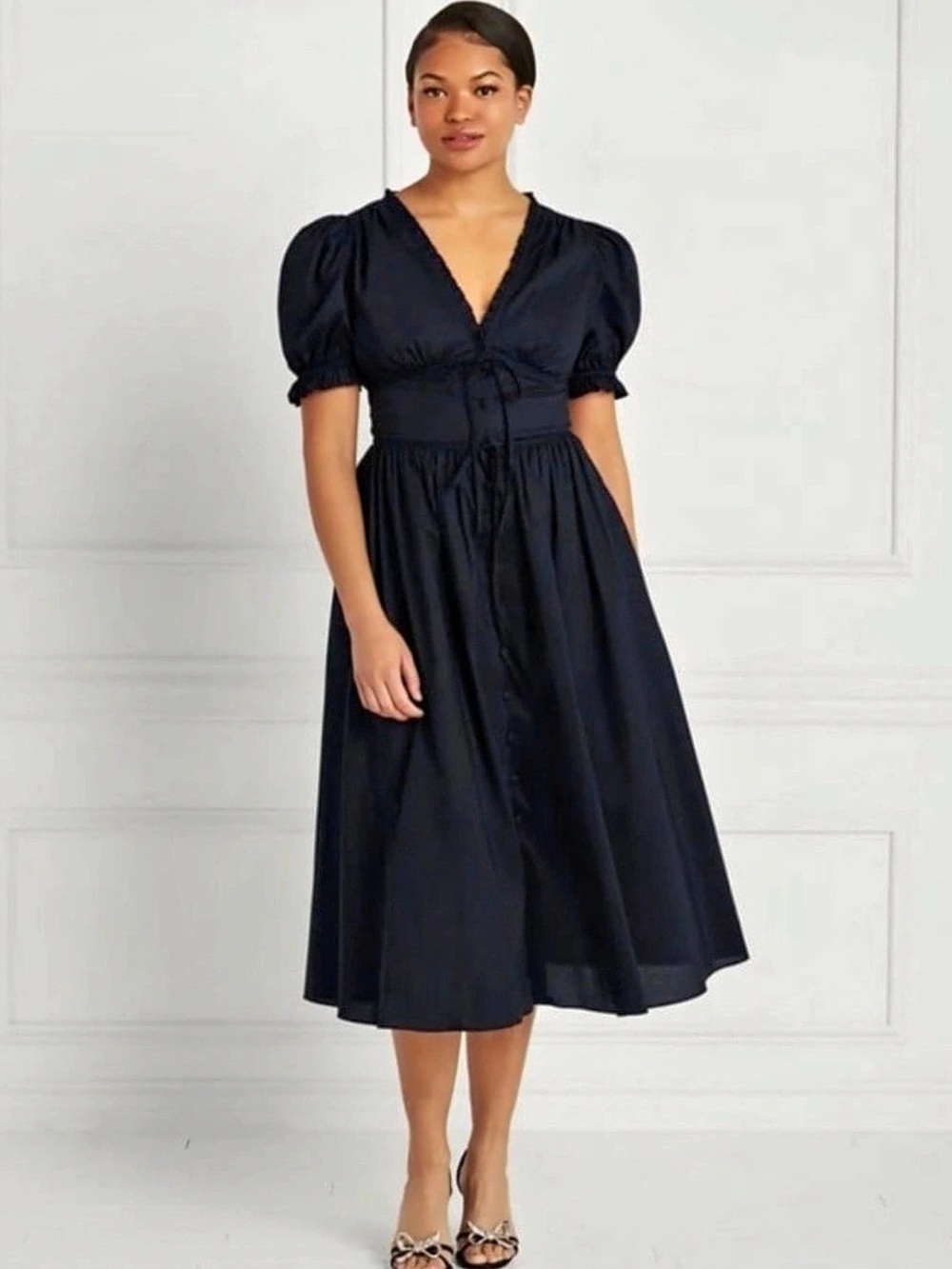 Hill House Home Sabrina Dress in Black Large Like New